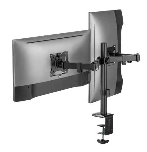"Soporte MONITOR de Escritorio DOBLE Fijo - Articulado Mecánico 17"" a 32"""