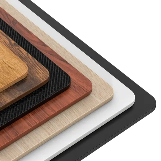 Tablero p/ Escritorio Motorizado Color Fibra de Carbono Negro (1200mm x 600mm)
