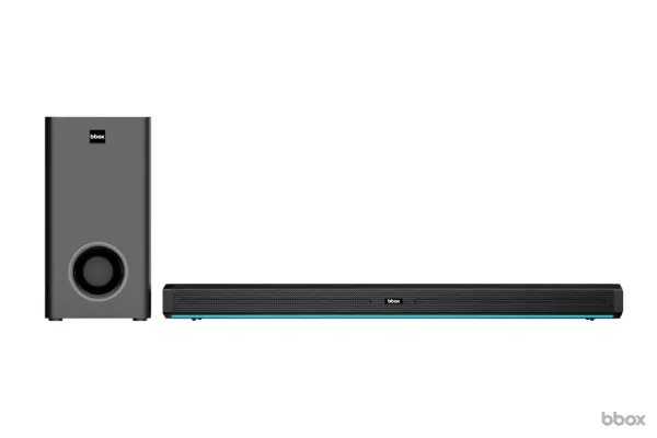 Barra de Sonido BBOX Modelo ATLAS 2.1 con Doble parlante + Subwoofer 180w