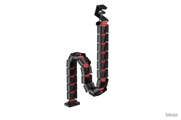 Cubre Cables GAMMING CC1010 con Abrazadera Negro & Rojo