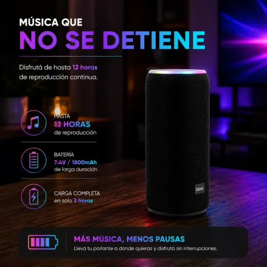Parlante Bluetooth HORUS