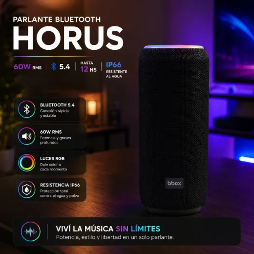 Parlante Bluetooth HORUS