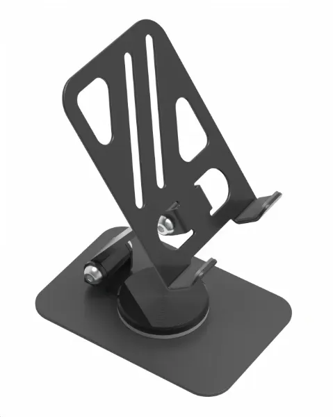 Soporte MOVIL de Escritorio Negro Silicona Acero