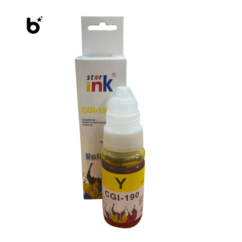 Tanque De Tinta Compatible Star Ink P/ Canon Pixma G2100 - Gi-190y - (70ml) - Yellow